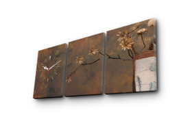Wallity Reloj de Pared de Lienzo Decorativo 3P3040CS-56 Multicolor (3 Piezas)